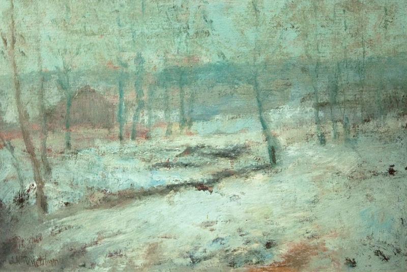 John Henry Twachtman Snow Scene oil painting image